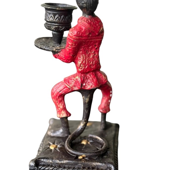 Vintage Red Brass/Bronze Monkey Candle Holder Collectible Decor - Picture 6 of 6